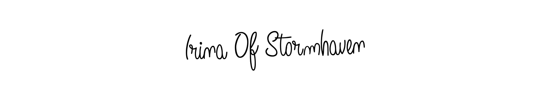 How to make Irina Of Stormhaven name signature. Use Angelique-Rose-font-FFP style for creating short signs online. This is the latest handwritten sign. Irina Of Stormhaven signature style 5 images and pictures png