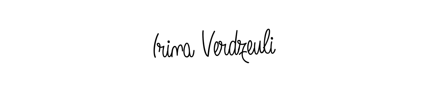 Create a beautiful signature design for name Irina Verdzeuli. With this signature (Angelique-Rose-font-FFP) fonts, you can make a handwritten signature for free. Irina Verdzeuli signature style 5 images and pictures png