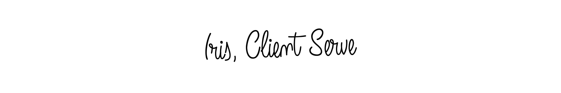 It looks lik you need a new signature style for name Iris, Client Serve. Design unique handwritten (Angelique-Rose-font-FFP) signature with our free signature maker in just a few clicks. Iris, Client Serve signature style 5 images and pictures png