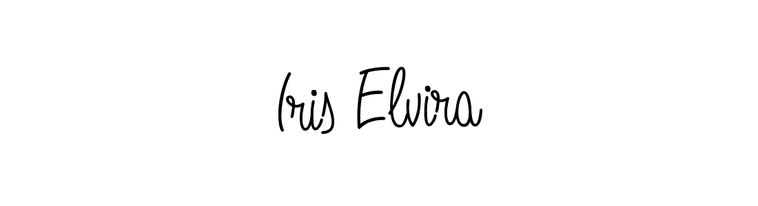 Use a signature maker to create a handwritten signature online. With this signature software, you can design (Angelique-Rose-font-FFP) your own signature for name Iris Elvira. Iris Elvira signature style 5 images and pictures png