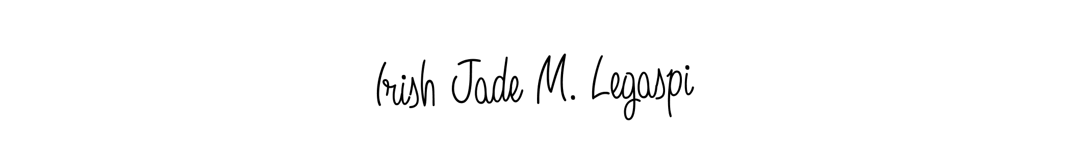 Irish Jade M. Legaspi stylish signature style. Best Handwritten Sign (Angelique-Rose-font-FFP) for my name. Handwritten Signature Collection Ideas for my name Irish Jade M. Legaspi. Irish Jade M. Legaspi signature style 5 images and pictures png