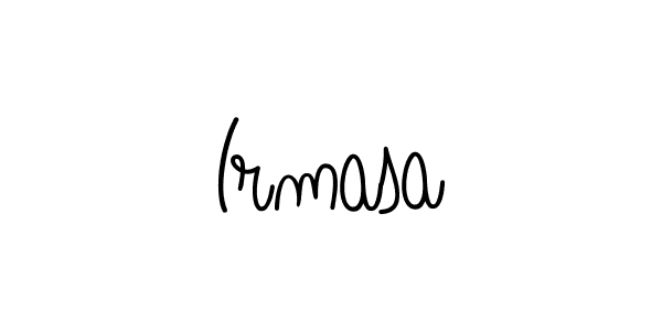 Use a signature maker to create a handwritten signature online. With this signature software, you can design (Angelique-Rose-font-FFP) your own signature for name Irmasa. Irmasa signature style 5 images and pictures png