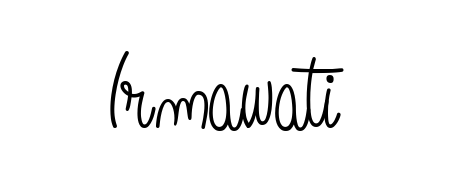 A stylish, flowing autograph style designed for name Irmawati using Angelique-Rose-font-FFP typography. Perfect for digital creative projects. Irmawati signature style 5 images and pictures png