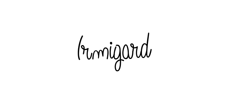 The best way (Angelique-Rose-font-FFP) to make a short signature is to pick only two or three words in your name. The name Irmigard include a total of six letters. For converting this name. Irmigard signature style 5 images and pictures png