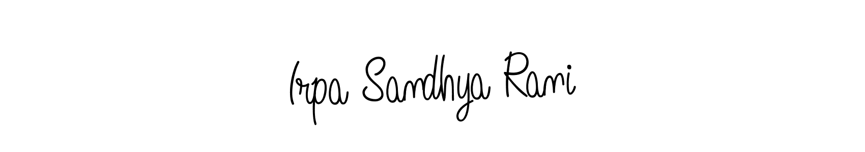 Design your own signature with our free online signature maker. With this signature software, you can create a handwritten (Angelique-Rose-font-FFP) signature for name Irpa Sandhya Rani. Irpa Sandhya Rani signature style 5 images and pictures png