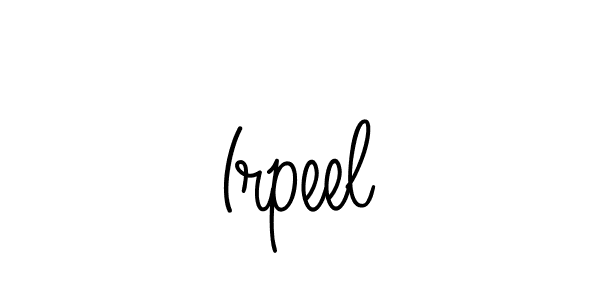 Use a signature maker to create a handwritten signature online. With this signature software, you can design (Angelique-Rose-font-FFP) your own signature for name Irpeel. Irpeel signature style 5 images and pictures png