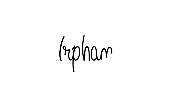 The best way (Angelique-Rose-font-FFP) to make a short signature is to pick only two or three words in your name. The name Irphan include a total of six letters. For converting this name. Irphan signature style 5 images and pictures png