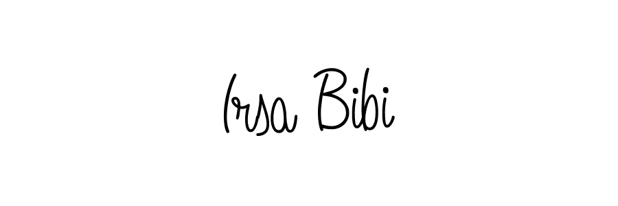 Create a beautiful signature design for name Irsa Bibi. With this signature (Angelique-Rose-font-FFP) fonts, you can make a handwritten signature for free. Irsa Bibi signature style 5 images and pictures png