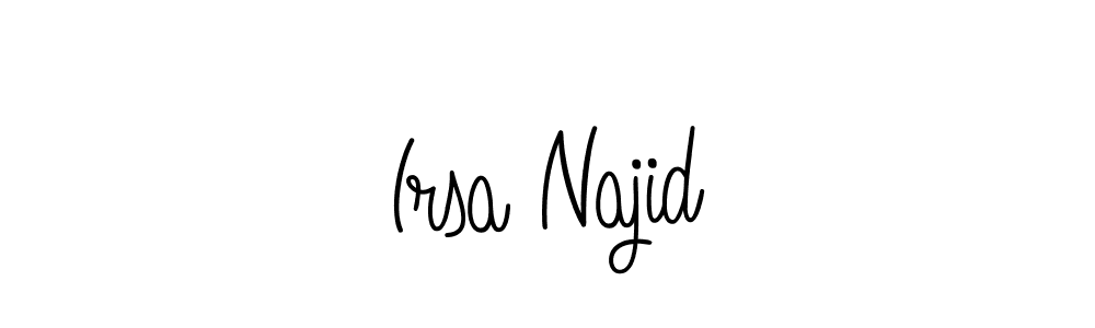 Best and Professional Signature Style for Irsa Najid. Angelique-Rose-font-FFP Best Signature Style Collection. Irsa Najid signature style 5 images and pictures png