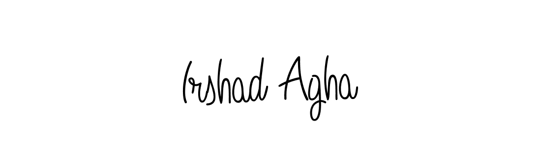 Make a beautiful signature design for name Irshad Agha. With this signature (Angelique-Rose-font-FFP) style, you can create a handwritten signature for free. Irshad Agha signature style 5 images and pictures png