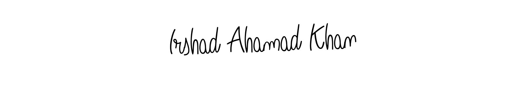 Make a beautiful signature design for name Irshad Ahamad Khan. With this signature (Angelique-Rose-font-FFP) style, you can create a handwritten signature for free. Irshad Ahamad Khan signature style 5 images and pictures png