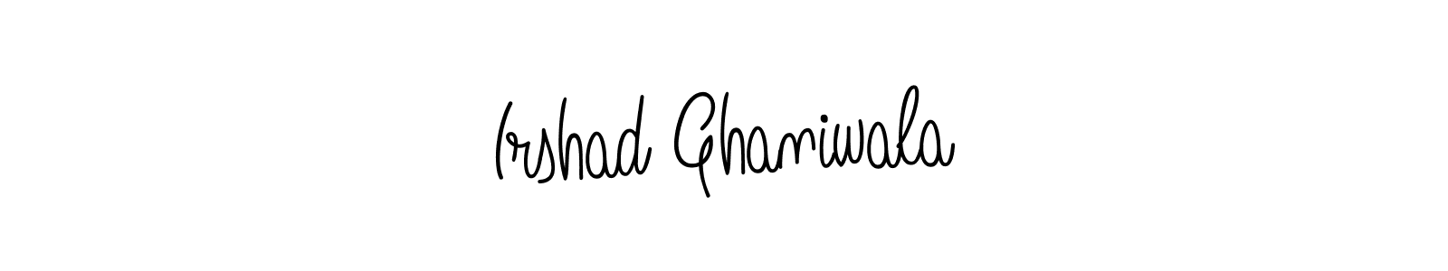 Irshad Ghaniwala stylish signature style. Best Handwritten Sign (Angelique-Rose-font-FFP) for my name. Handwritten Signature Collection Ideas for my name Irshad Ghaniwala. Irshad Ghaniwala signature style 5 images and pictures png