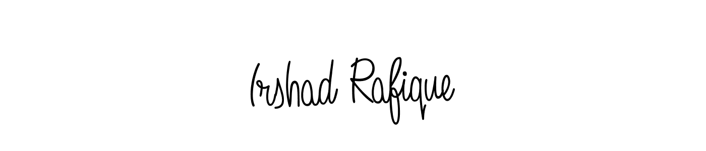 Use a signature maker to create a handwritten signature online. With this signature software, you can design (Angelique-Rose-font-FFP) your own signature for name Irshad Rafique. Irshad Rafique signature style 5 images and pictures png