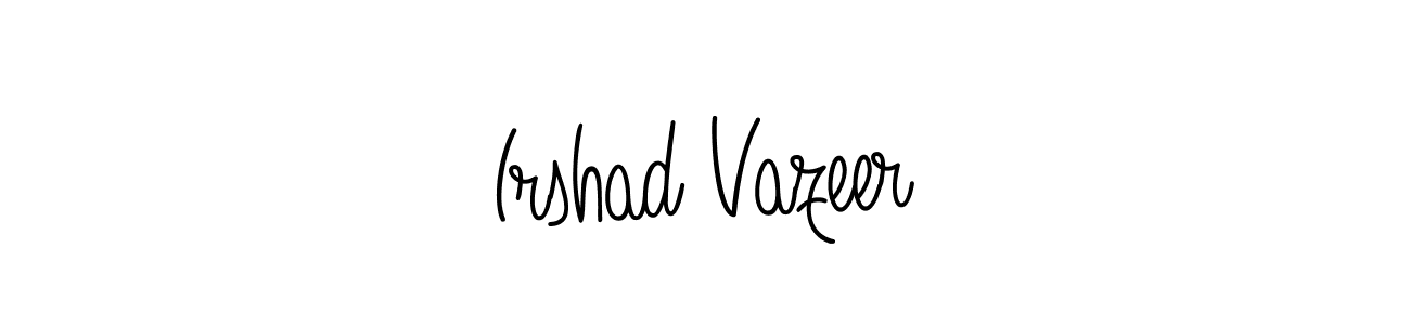 This is the best signature style for the Irshad Vazeer name. Also you like these signature font (Angelique-Rose-font-FFP). Mix name signature. Irshad Vazeer signature style 5 images and pictures png