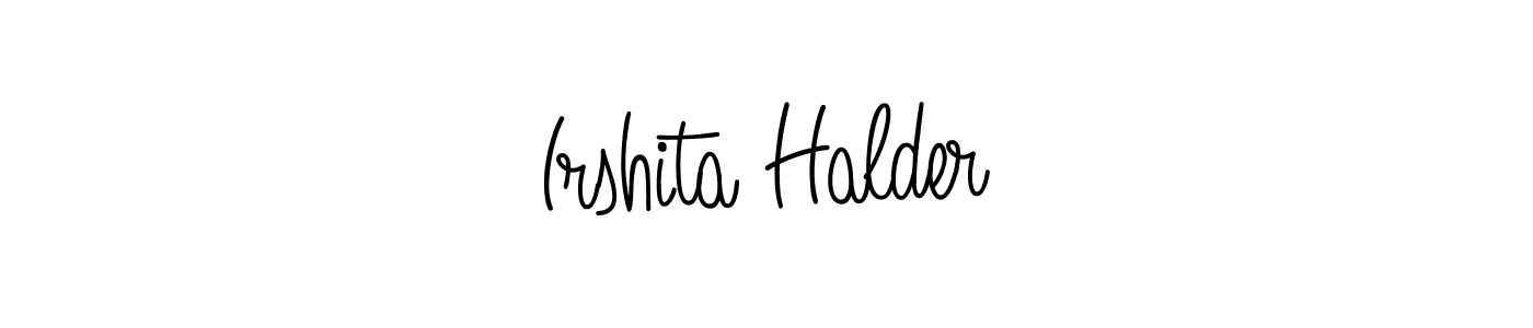 You should practise on your own different ways (Angelique-Rose-font-FFP) to write your name (Irshita Halder) in signature. don't let someone else do it for you. Irshita Halder signature style 5 images and pictures png