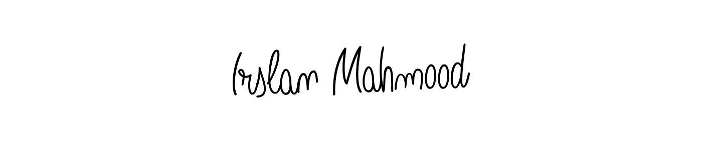 How to make Irslan Mahmood name signature. Use Angelique-Rose-font-FFP style for creating short signs online. This is the latest handwritten sign. Irslan Mahmood signature style 5 images and pictures png