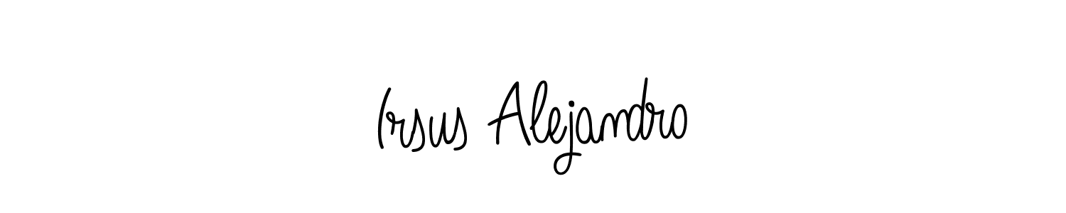 Also You can easily find your signature by using the search form. We will create Irsus Alejandro name handwritten signature images for you free of cost using Angelique-Rose-font-FFP sign style. Irsus Alejandro signature style 5 images and pictures png