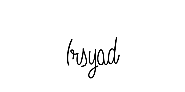 if you are searching for the best signature style for your name Irsyad. so please give up your signature search. here we have designed multiple signature styles  using Angelique-Rose-font-FFP. Irsyad signature style 5 images and pictures png