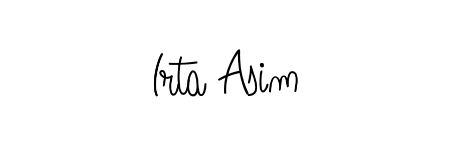 Design your own signature with our free online signature maker. With this signature software, you can create a handwritten (Angelique-Rose-font-FFP) signature for name Irta Asim. Irta Asim signature style 5 images and pictures png