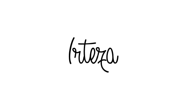 Use a signature maker to create a handwritten signature online. With this signature software, you can design (Angelique-Rose-font-FFP) your own signature for name Irteza. Irteza signature style 5 images and pictures png