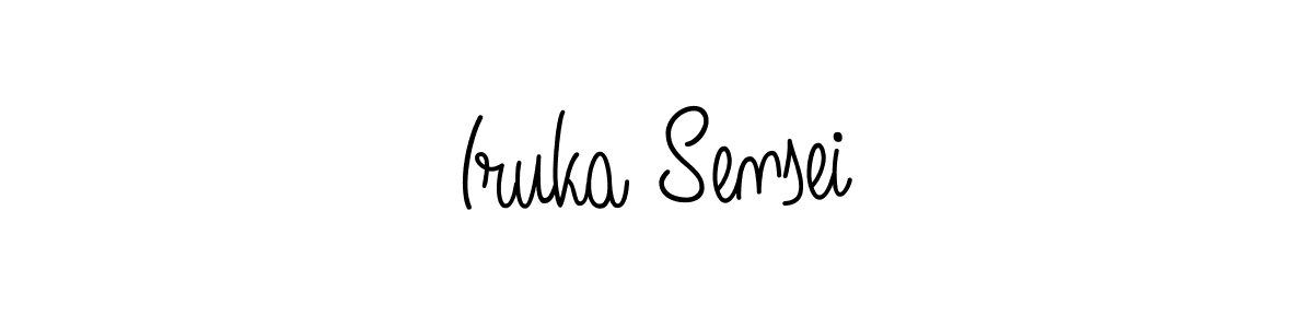 The best way (Angelique-Rose-font-FFP) to make a short signature is to pick only two or three words in your name. The name Iruka Sensei include a total of six letters. For converting this name. Iruka Sensei signature style 5 images and pictures png