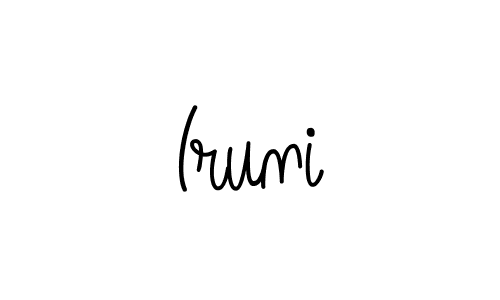 How to Draw Iruni signature style? Angelique-Rose-font-FFP is a latest design signature styles for name Iruni. Iruni signature style 5 images and pictures png