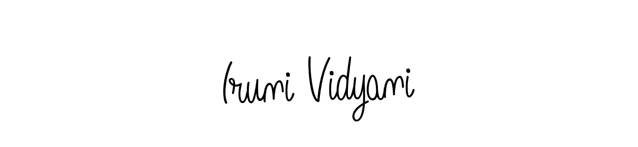 Create a beautiful signature design for name Iruni Vidyani. With this signature (Angelique-Rose-font-FFP) fonts, you can make a handwritten signature for free. Iruni Vidyani signature style 5 images and pictures png
