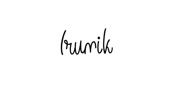 How to Draw Irunik signature style? Angelique-Rose-font-FFP is a latest design signature styles for name Irunik. Irunik signature style 5 images and pictures png