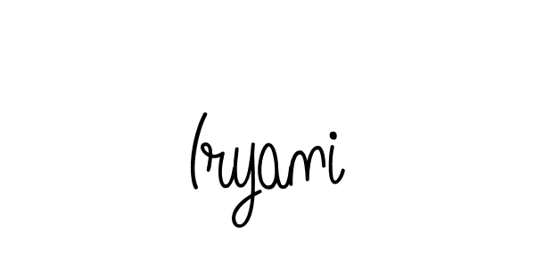 Make a beautiful signature design for name Iryani. With this signature (Angelique-Rose-font-FFP) style, you can create a handwritten signature for free. Iryani signature style 5 images and pictures png