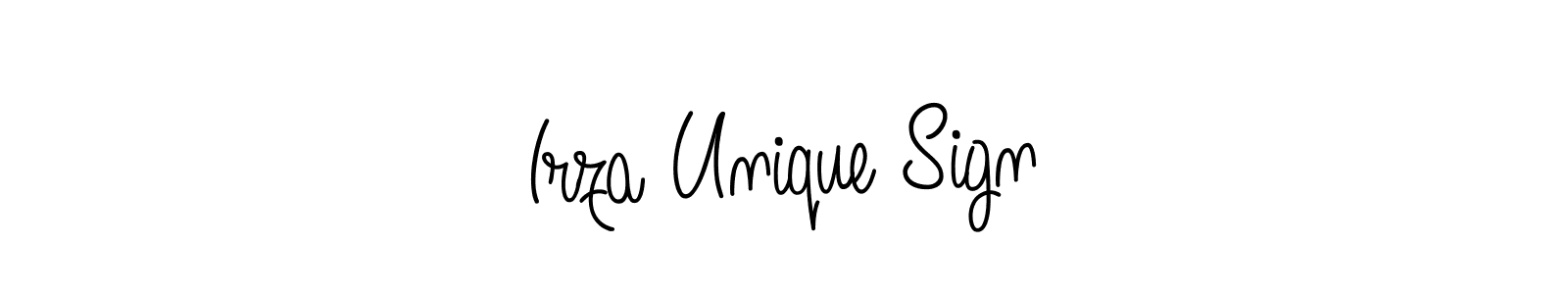 How to make Irza Unique Sign name signature. Use Angelique-Rose-font-FFP style for creating short signs online. This is the latest handwritten sign. Irza Unique Sign signature style 5 images and pictures png