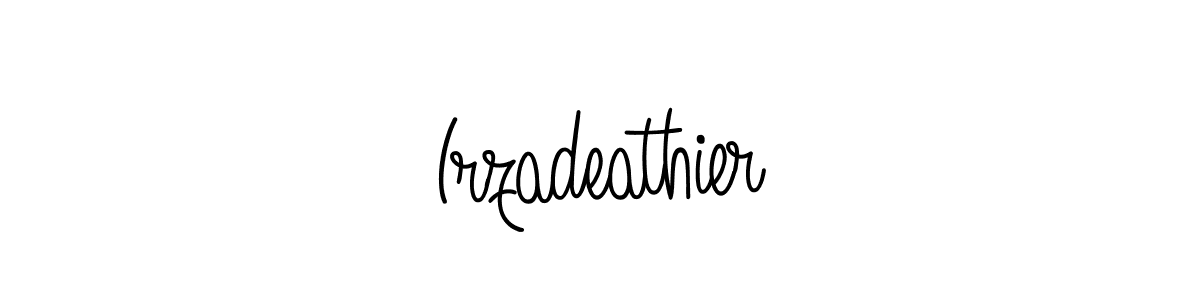 How to Draw Irzadeathier signature style? Angelique-Rose-font-FFP is a latest design signature styles for name Irzadeathier. Irzadeathier signature style 5 images and pictures png