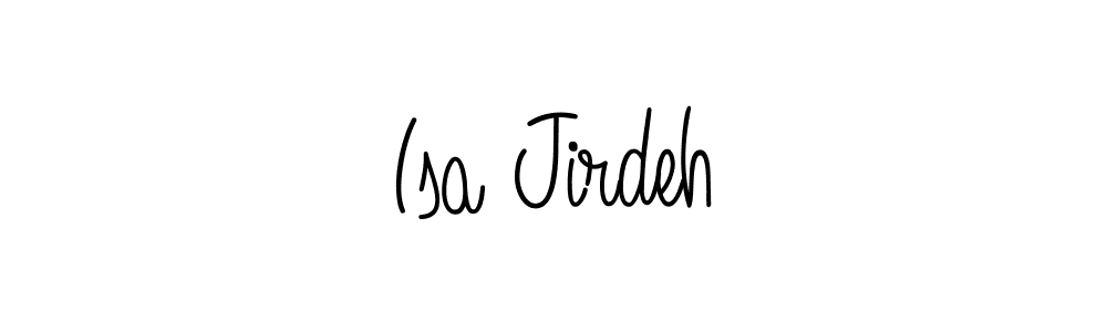 How to make Isa Jirdeh name signature. Use Angelique-Rose-font-FFP style for creating short signs online. This is the latest handwritten sign. Isa Jirdeh signature style 5 images and pictures png