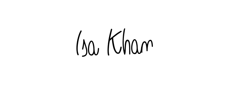 Best and Professional Signature Style for Isa Khan. Angelique-Rose-font-FFP Best Signature Style Collection. Isa Khan signature style 5 images and pictures png