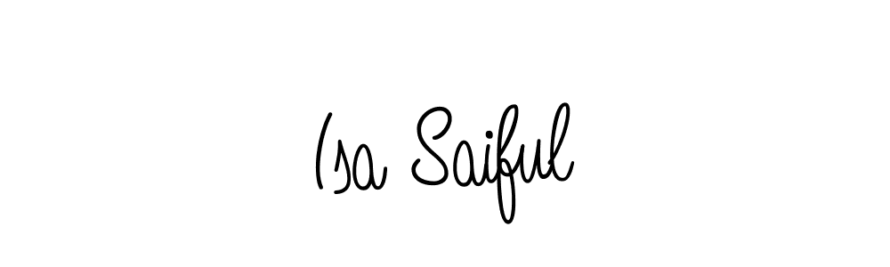 Create a beautiful signature design for name Isa Saiful. With this signature (Angelique-Rose-font-FFP) fonts, you can make a handwritten signature for free. Isa Saiful signature style 5 images and pictures png