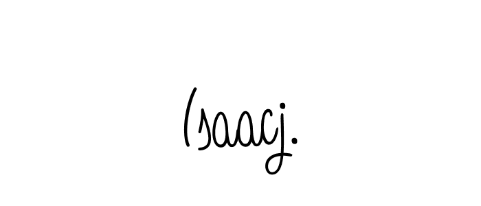 The best way (Angelique-Rose-font-FFP) to make a short signature is to pick only two or three words in your name. The name Isaacj. include a total of six letters. For converting this name. Isaacj. signature style 5 images and pictures png