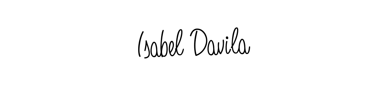 Use a signature maker to create a handwritten signature online. With this signature software, you can design (Angelique-Rose-font-FFP) your own signature for name Isabel Davila. Isabel Davila signature style 5 images and pictures png