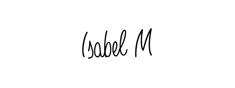 Design your own signature with our free online signature maker. With this signature software, you can create a handwritten (Angelique-Rose-font-FFP) signature for name Isabel M. Isabel M signature style 5 images and pictures png