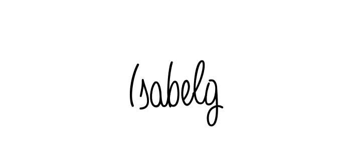 Create a beautiful signature design for name Isabelg. With this signature (Angelique-Rose-font-FFP) fonts, you can make a handwritten signature for free. Isabelg signature style 5 images and pictures png