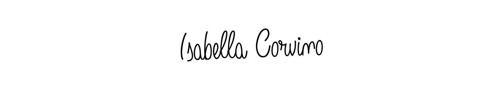 How to make Isabella Corvino name signature. Use Angelique-Rose-font-FFP style for creating short signs online. This is the latest handwritten sign. Isabella Corvino signature style 5 images and pictures png