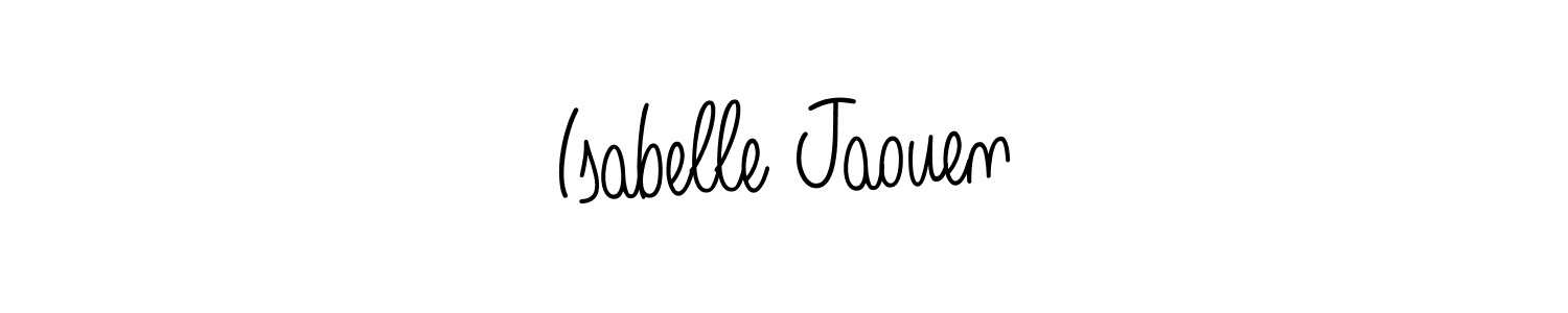 The best way (Angelique-Rose-font-FFP) to make a short signature is to pick only two or three words in your name. The name Isabelle Jaouen include a total of six letters. For converting this name. Isabelle Jaouen signature style 5 images and pictures png