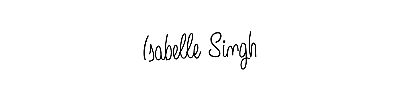 Use a signature maker to create a handwritten signature online. With this signature software, you can design (Angelique-Rose-font-FFP) your own signature for name Isabelle Singh. Isabelle Singh signature style 5 images and pictures png
