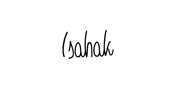 The best way (Angelique-Rose-font-FFP) to make a short signature is to pick only two or three words in your name. The name Isahak include a total of six letters. For converting this name. Isahak signature style 5 images and pictures png