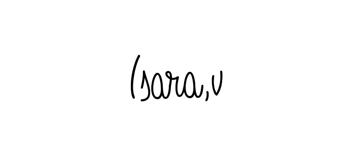 Design your own signature with our free online signature maker. With this signature software, you can create a handwritten (Angelique-Rose-font-FFP) signature for name Isara,v. Isara,v signature style 5 images and pictures png