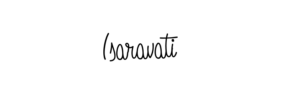 How to make Isaravati name signature. Use Angelique-Rose-font-FFP style for creating short signs online. This is the latest handwritten sign. Isaravati signature style 5 images and pictures png