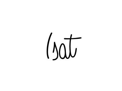 Design your own signature with our free online signature maker. With this signature software, you can create a handwritten (Angelique-Rose-font-FFP) signature for name Isat. Isat signature style 5 images and pictures png