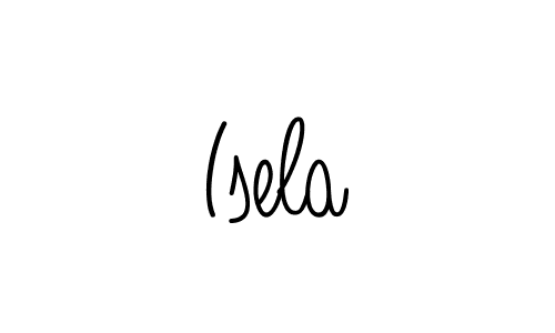 Create a beautiful signature design for name Isela. With this signature (Angelique-Rose-font-FFP) fonts, you can make a handwritten signature for free. Isela signature style 5 images and pictures png