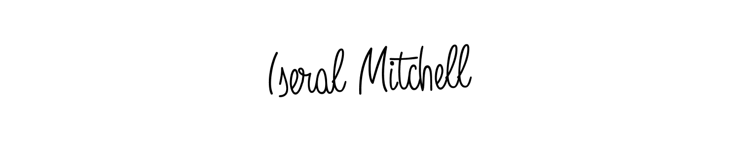 Iseral Mitchell stylish signature style. Best Handwritten Sign (Angelique-Rose-font-FFP) for my name. Handwritten Signature Collection Ideas for my name Iseral Mitchell. Iseral Mitchell signature style 5 images and pictures png