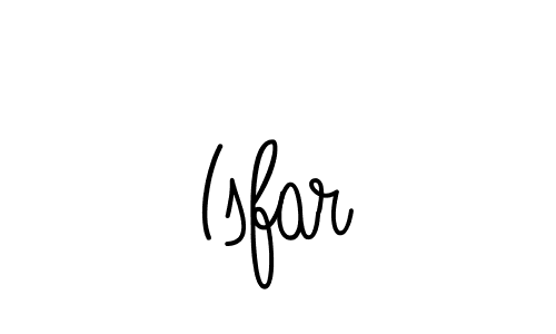 Create a beautiful signature design for name Isfar. With this signature (Angelique-Rose-font-FFP) fonts, you can make a handwritten signature for free. Isfar signature style 5 images and pictures png