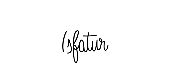 You should practise on your own different ways (Angelique-Rose-font-FFP) to write your name (Isfatur) in signature. don't let someone else do it for you. Isfatur signature style 5 images and pictures png