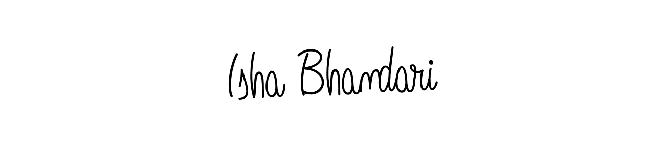 How to make Isha Bhandari name signature. Use Angelique-Rose-font-FFP style for creating short signs online. This is the latest handwritten sign. Isha Bhandari signature style 5 images and pictures png